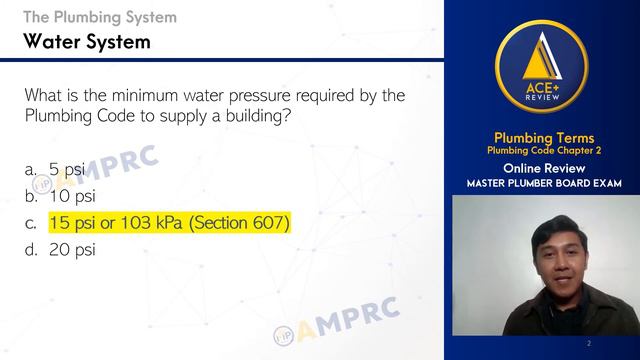 Ace+ Review Center | Min & Max Building Water Pressure смотреть онлайн