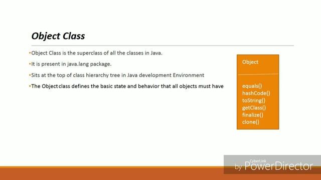 What is Object class in Java? смотреть онлайн