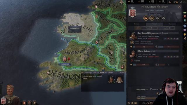 CRUSADER KINGS 3 - Beginner Campaign As King Murchad Of Munster! #1 смотреть онлайн