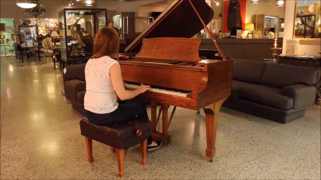 Antique 1918 STEINWAY Model "O" Mahogany Satin Grand Piano смотреть онлайн