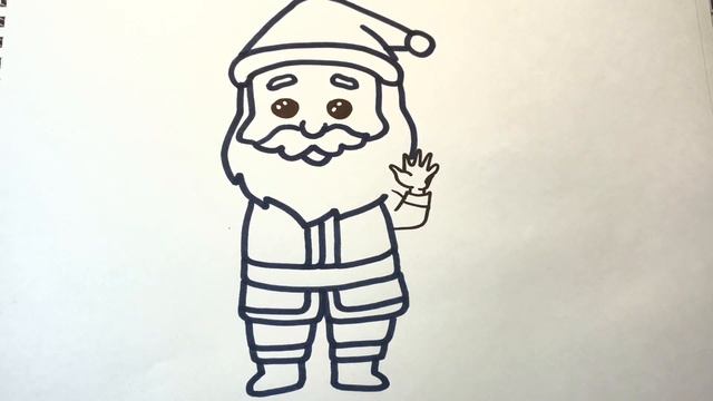 Как нарисовать деда мороза смотреть онлайн