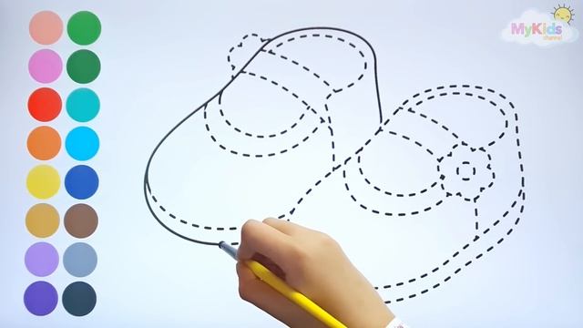 ROPA PARA NIÑAS aprender a dibujar y colorear para niños - Dibujos para niños смотреть онлайн