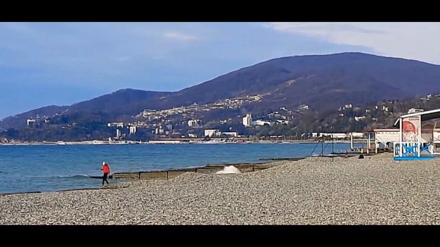 Пляж Чкаловский . Адлер. Курортный городок. смотреть онлайн