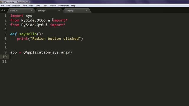 PySide Radio Button Widget QRadioButton смотреть онлайн