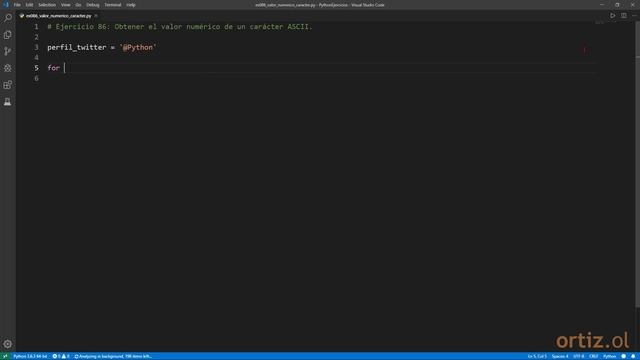 Python - Ejercicio 86: Obtener el Valor Numérico de un Carácter Numérico ASCII смотреть онлайн