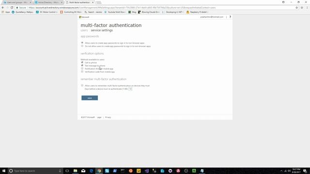 Enable Multi Factor Authentication for users in Azure Active Directory смотреть онлайн