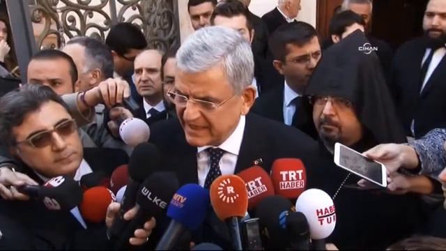 სომხური ეკლესია თურქი მინისტრი პირველად ესწრება Геноцид Армянская Церковь Турецкий Министр Стамбул смотреть онлайн