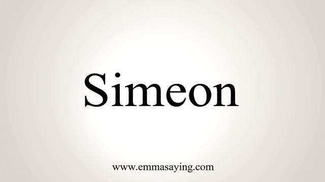 How To Say Simeon смотреть онлайн