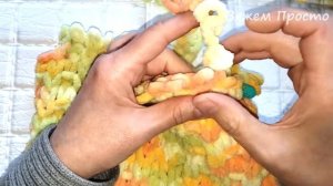 Жилетка из Ализе Пуффи Файн Колор без швов