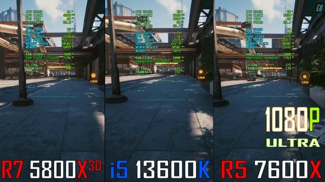 RYZEN 7 5800X3D vs INTEL i5 13600K vs RYZEN 5 7600X // PC GAMES BENCHMARK TEST || смотреть онлайн