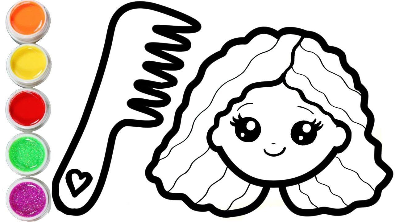 How to draw a girl and a hair comb for children/Cómo dibujar una niña y un peine para el cabello смотреть онлайн