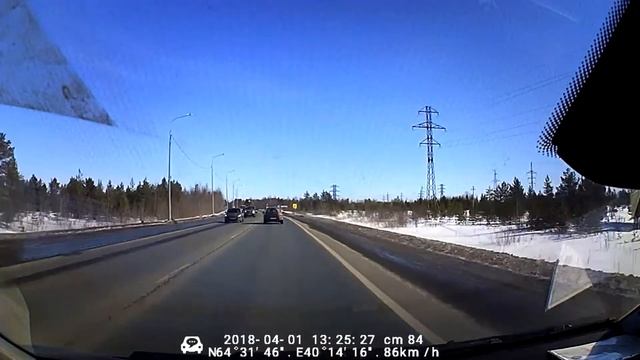 1.04.2018г. Северодвинск - Архангельск. Состояние дороги смотреть онлайн