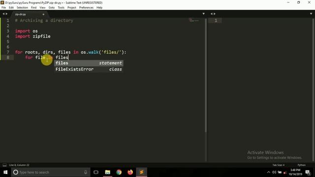 pyZIP 5 | Archiving a directory | pyGuru смотреть онлайн