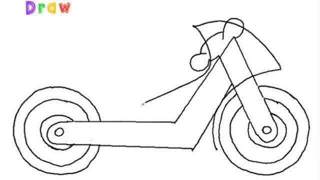 How to Draw a Motorcycle Easy Step by Step смотреть онлайн