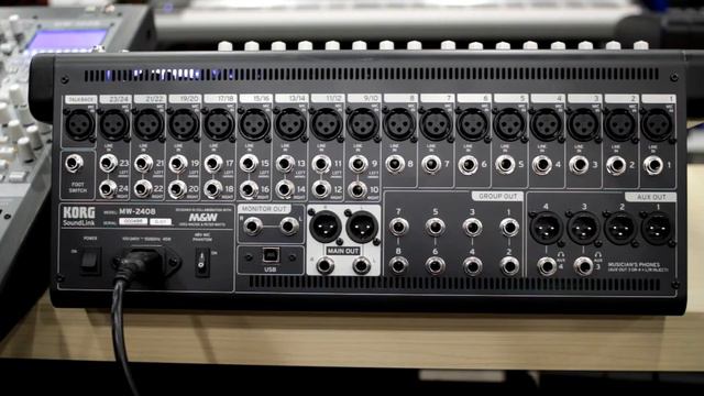 KORG MW-2408/MW-1608 후면 패널 살펴보기 смотреть онлайн