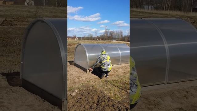 Самодельный мини-парник из поликарбоната под низкие сорта помидор или перец смотреть онлайн
