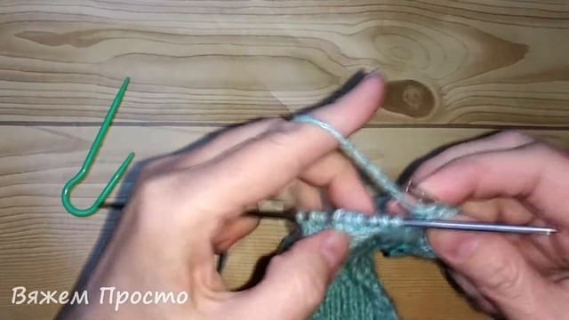 Варежки на 2 спицах без шва с узором "Бамбук" смотреть онлайн