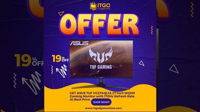 Get ASUS TUF VG27AQL1A 27 Inch WQHD Gaming Monitor At Best Price On www.itgadgetsonline.com смотреть онлайн