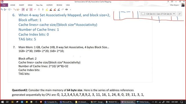 09: Cache Index bits, Tag bits & Byte offset bits? Block size: 2-bytes, 4-way Set Assoc~ Cache Mem смотреть онлайн