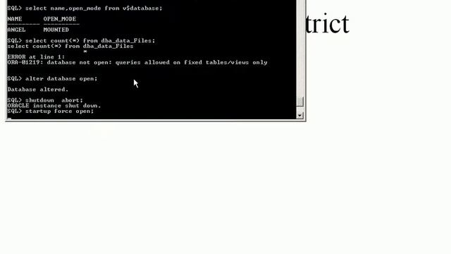 oracle startup and oracle shutdown смотреть онлайн