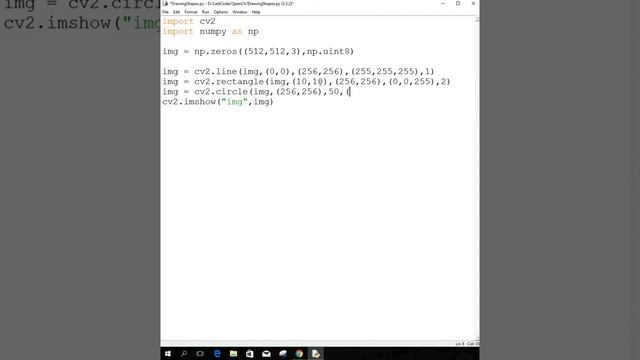 Python OpenCV Drawing Shapes 1 смотреть онлайн