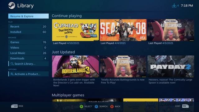Steam Big Picture Mode turning a PC to a console смотреть онлайн