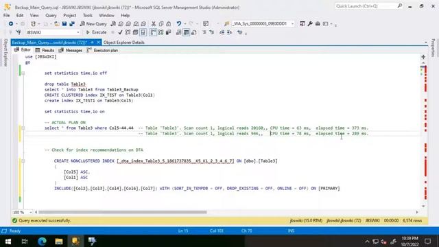 SQL Server Query Tuning Series-DTA Index Recommendation Pitfalls and problems with SELECT * #jbswik смотреть онлайн