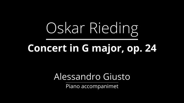 O. RIEDING, Concertino in G major op. 24 | Piano accompaniment смотреть онлайн