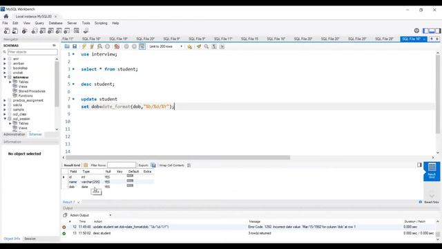 MySQL | How to change the date format of a column with date datatype? смотреть онлайн