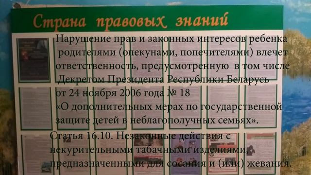 Видео презентация уголка правовых знаний ГУО СШ5 г.Минска смотреть онлайн