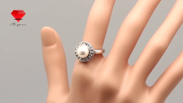 Bije.ru: Кольцо с покрытием из белого золота и искусственным жемчугом Turid (Тури) смотреть онлайн