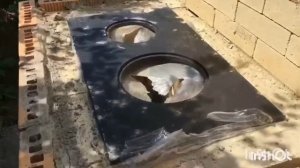 МАНГАЛ с вытяжкой и печь под казан  !Дачный МАНГАЛ с плитой! Барбекю кирпичный! Казан пеш!