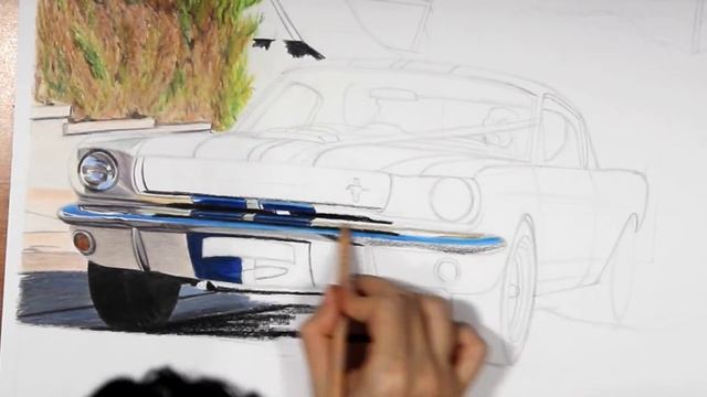 1965 Ford Mustang SHELBY GT350 BURNOUT ? | Australia | Muscle V8 Car Drawing смотреть онлайн