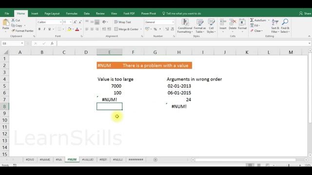 TYPES of ERROR in Excel in Hindi- Lesson 4.6 |How to Rectify Errors inExcel│#NUM!│#VALUE!│#N/A│#REF смотреть онлайн
