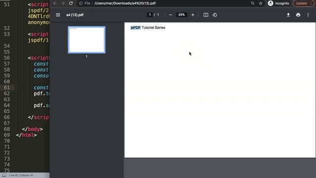 Define Paper Format Size Position in jsPDF | jsPDF Tutorial Part 5 смотреть онлайн
