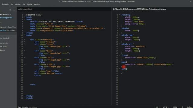 BUILDING 3D CUBIC IMAGE ANIMATION FOR FASHION PAGES IN SASS (SCSS) смотреть онлайн