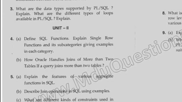 2018 Mdu MBA 3rd Sem Programming in Oracle Question Paper #MduQuestionPaper смотреть онлайн