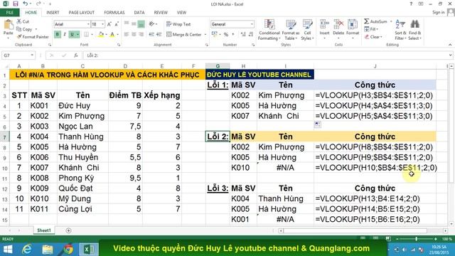 Lỗi #N/A khi dùng hàm VLookup và cách khắc phục смотреть онлайн