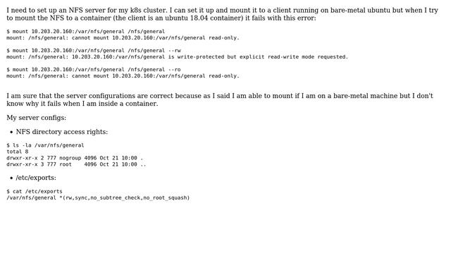 DevOps & SysAdmins: Unable to mount NFS to a container смотреть онлайн
