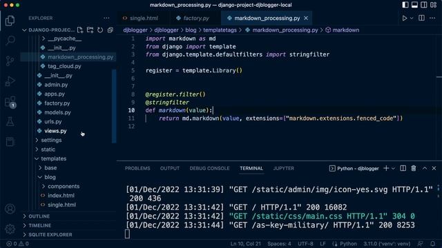 Markdown Integration | Django Project | djblogger смотреть онлайн
