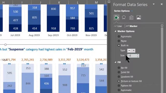 How to display total value inside 100% stacked column chart in Excel? смотреть онлайн