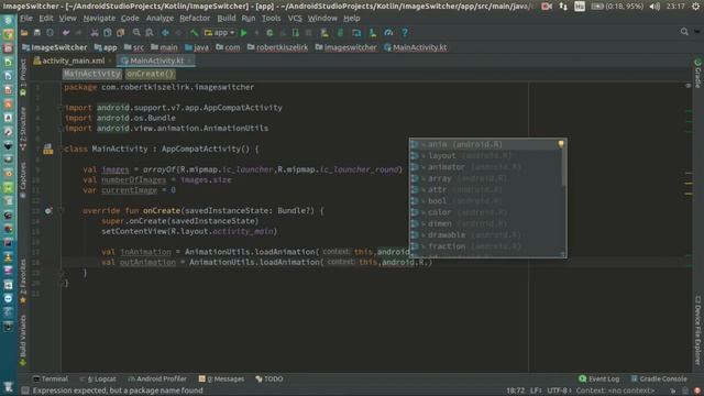 Android Kotlin Usage Tutorial #048 - ImageSwitcher смотреть онлайн