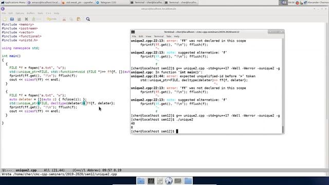 ВМК МГУ: Семинар 12 по C++, Шестимеров, Чернов смотреть онлайн