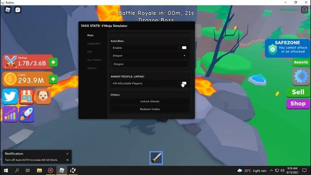 [DISCONTUNUED!] ROBLOX NINJA SIMULATOR SCRIPT GUI | VERY OP FEATURES | PASTEBIN 2021 смотреть онлайн