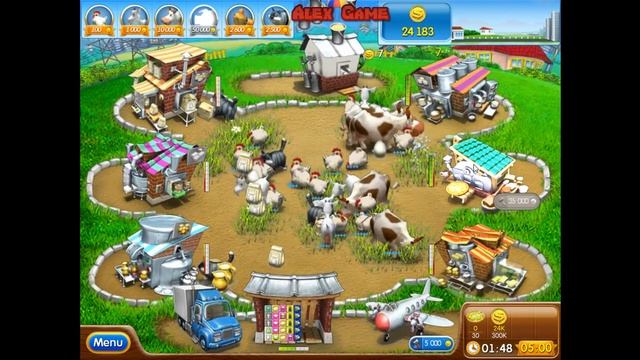 Farm Frenzy Pizza Party only GOLD French street 5 (level 59) Веселая ферма Печем пиццу Французская смотреть онлайн