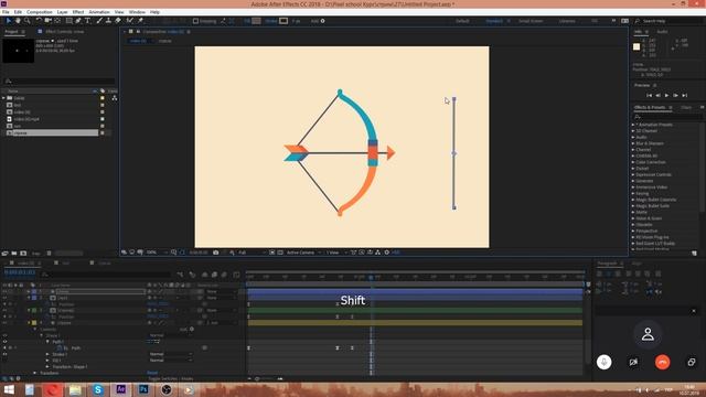 Анимируем стрельбу из лука в After Effects | уроки для новичков