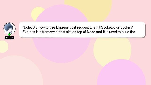 NodeJS : How to use Express post request to emit Socket.io or Sockjs? смотреть онлайн