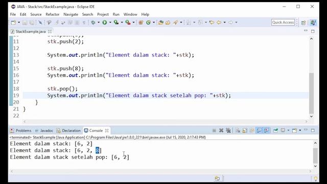 Implementasi Stack dalam Bahasa Java смотреть онлайн