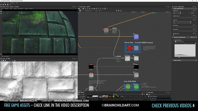 Stylised Tile Floor & Moss (Substance Designer) Tileable / Seamless procedural game-ready texture смотреть онлайн