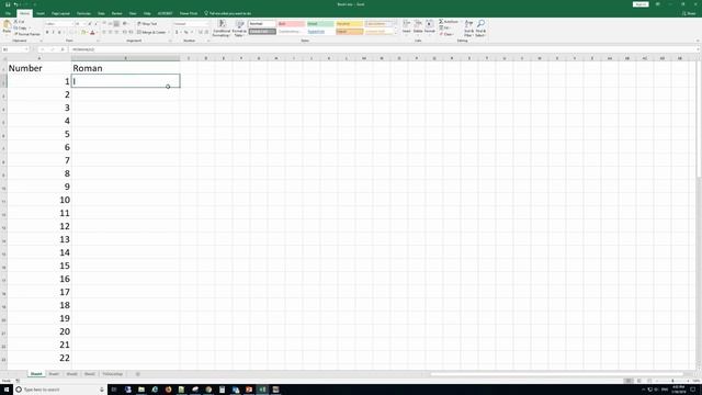 How to Convert a number to Roman numeral in MS Excel 2019 смотреть онлайн